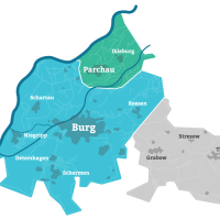 Versorgungsgebiet Burg als Karte