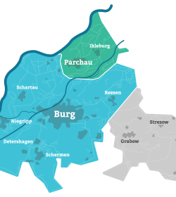 Versorgungsgebiet Burg als Karte